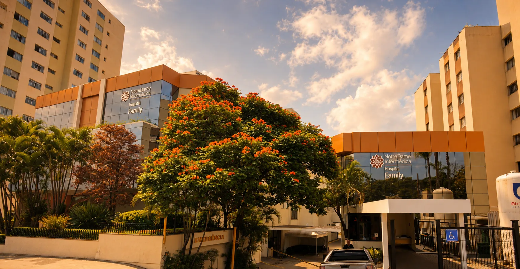 Fachada da unidade Hospital Family do Taboão da Serra
